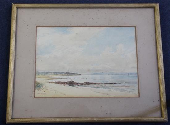 David West (1868-1936) Coastal landscape 9.5 x 13.5in.